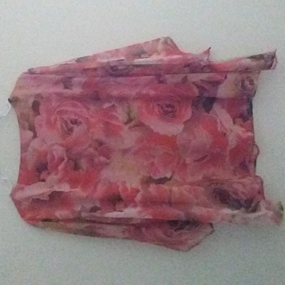 Sara Michelle Rose Print Blouse sz 2X - Picture 4 of 4